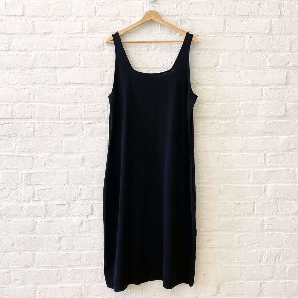 Universal Standard || Knitted Tank Dress Solid Basic Stretch‎ Black NWT